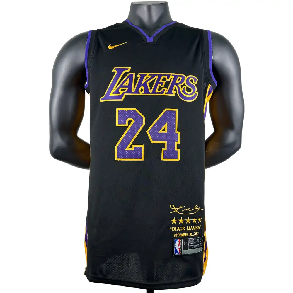 Embroidered Lakers Retired Black No. 24 Kobe