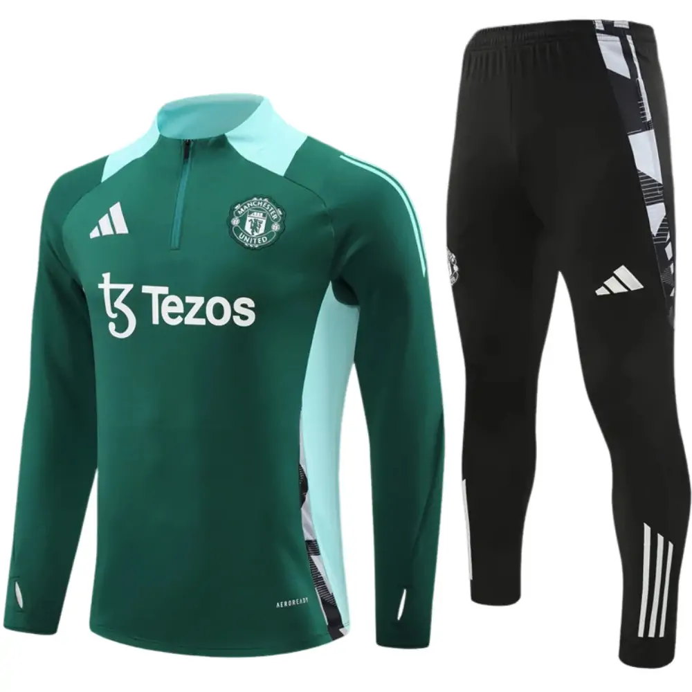 2024-25 New Season Manchester United Green Kids Training Jersey
