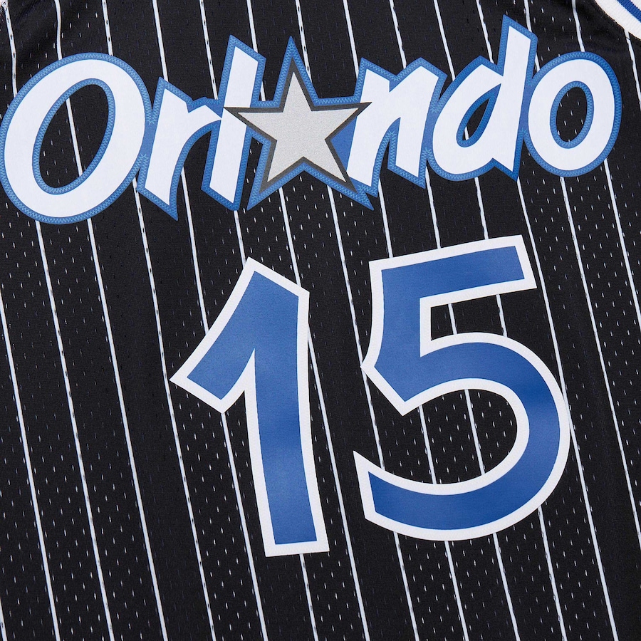 Men's Orlando Magic Vince Carter Mitchell & Ness Black 2009/10 Hardwood Classics Swingman Jersey
