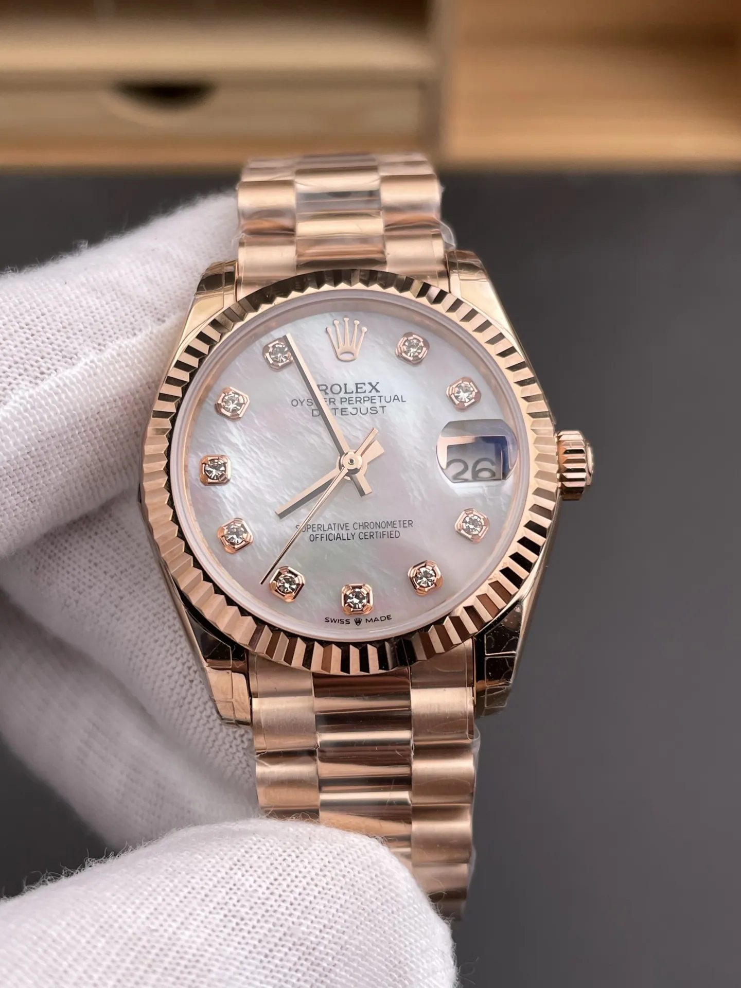 Rolex Datejust Rose Gold Ladies 31mm