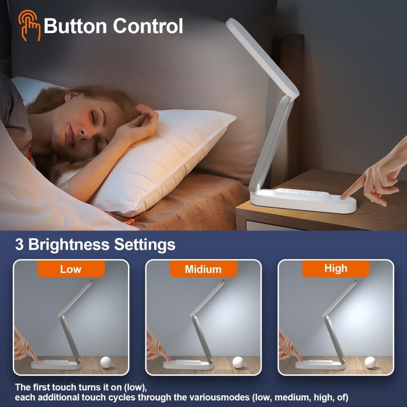 LED Desk Lamp for Office Home & Battery