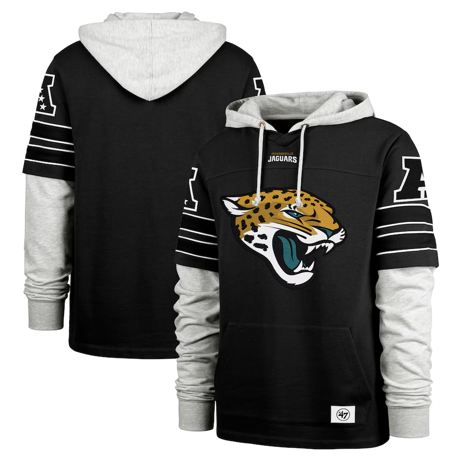 Jacksonville Jaguars '47 Double Header Blitz Cornerback Pullover Hoodie