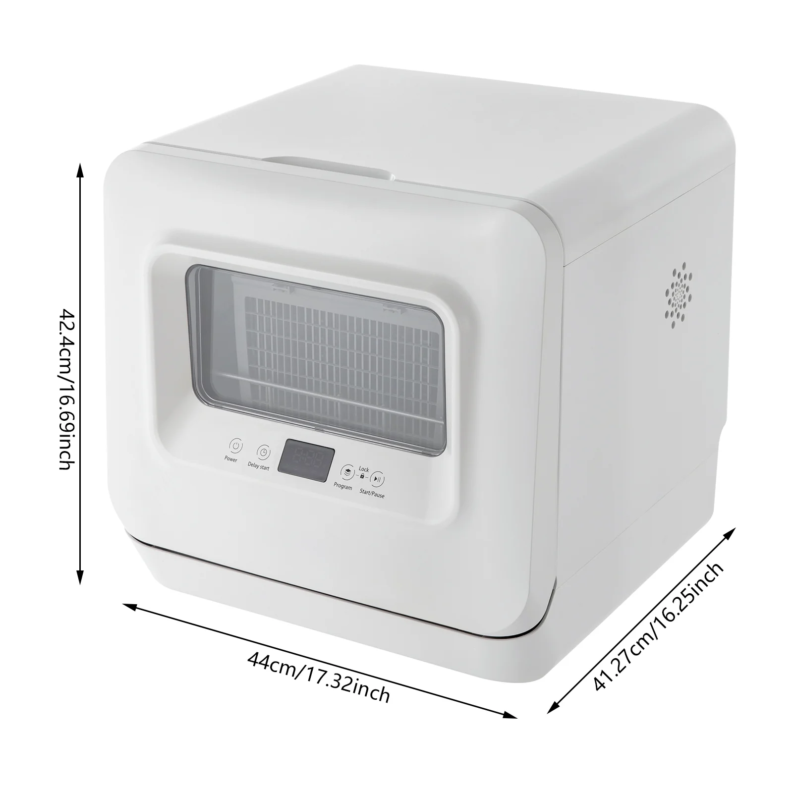 Compact Countertop Dishwasher �?6-8 Place Settings, 4 Washing Modes, Efficient 785W Power, Low Noise, Automatic Drying, Ideal for Small Kitchens and Apartments