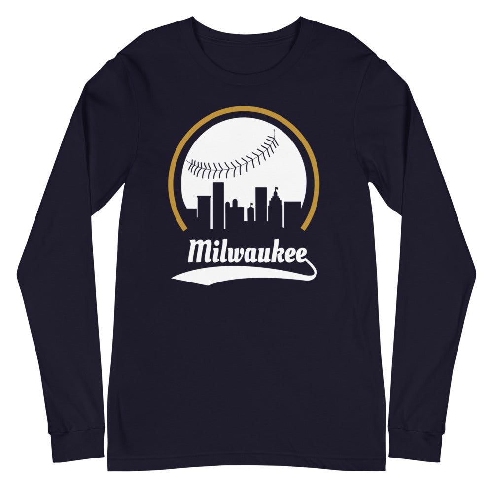 Unisex Milwaukee Brewers Baseball Long Sleeve Tee Shirt