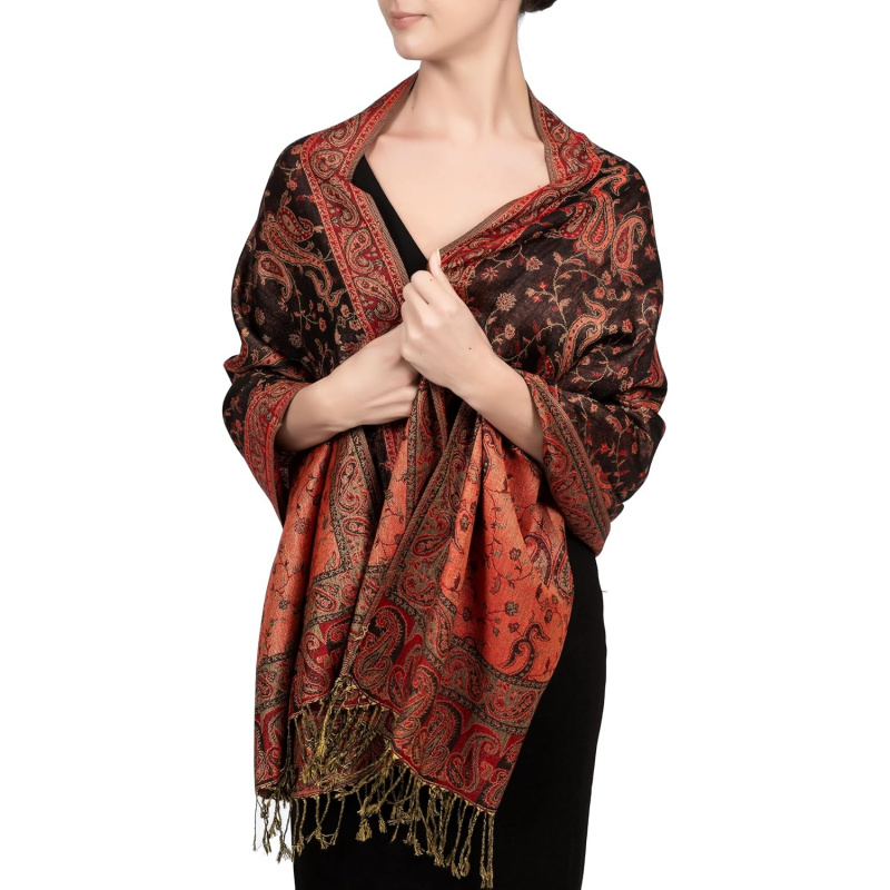 Reversible Paisley Pashmina Rave Scarf
