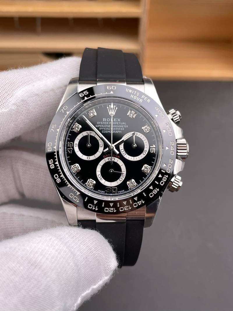 Rolex Daytona White Gold Black Rubber