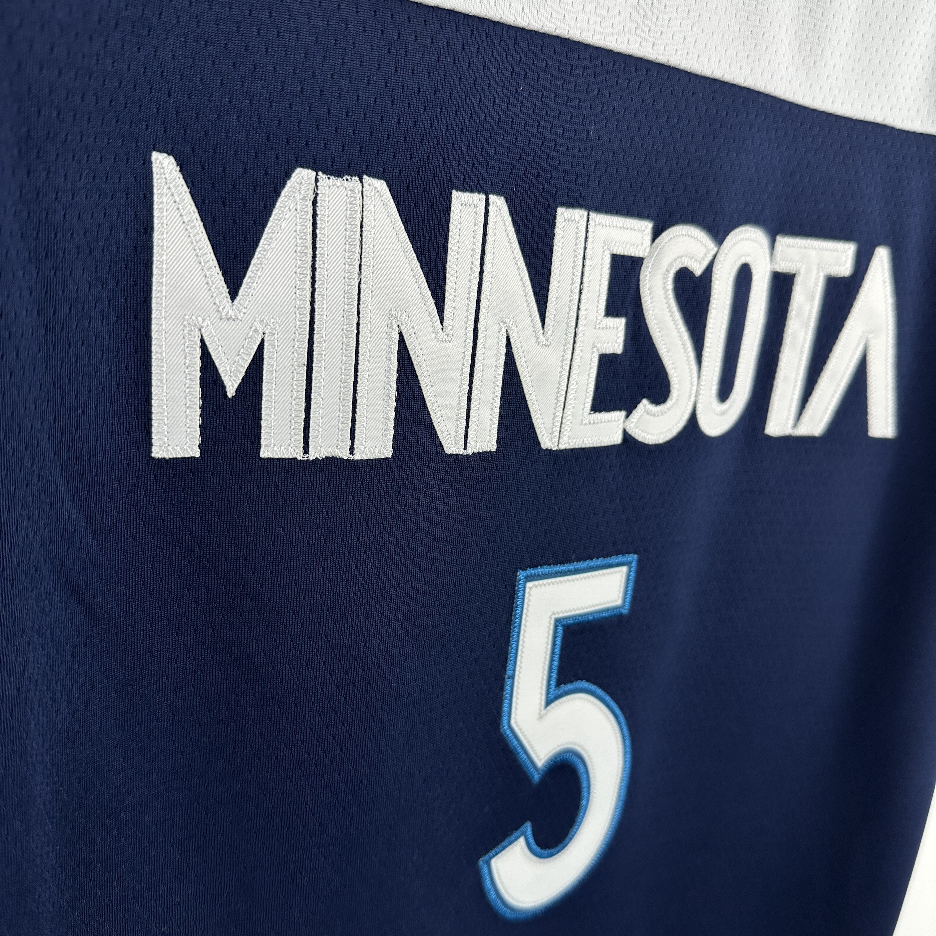 Embroidery Timberwolves Navy No. 5 Edwards