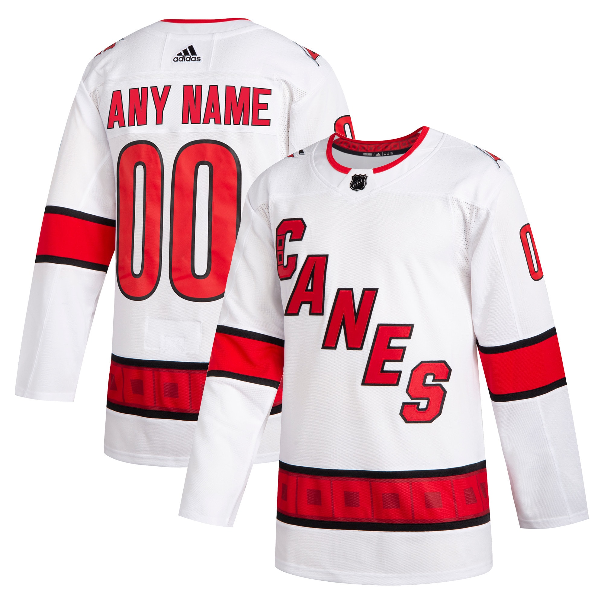 Carolina Hurricanes  2020/21 Away Custom  Jersey – White