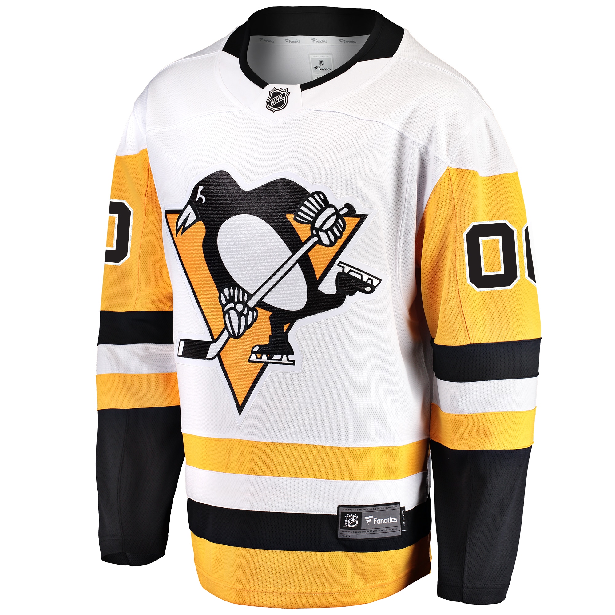 Pittsburgh Penguins Fanatics Away Breakaway Custom Jersey – White