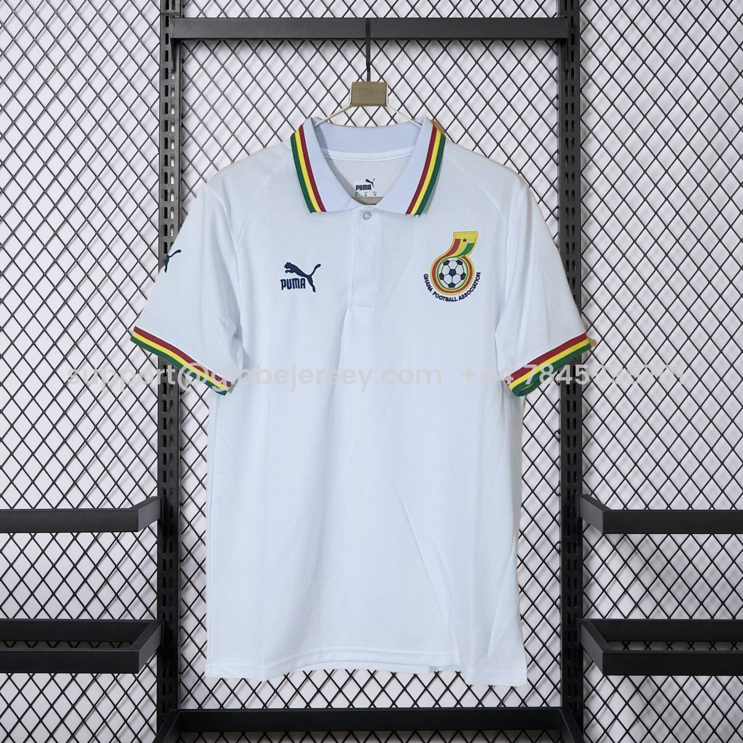 Ghana 2026 White Polo Jersey - Fans Version