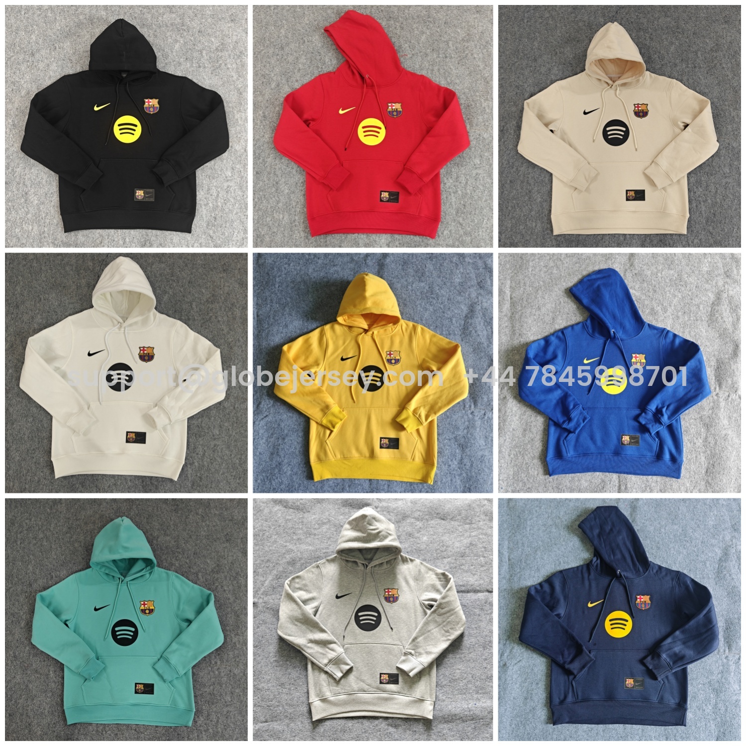 Barcelona 25-26 Big Logo Unisex Pullover Hoodie
