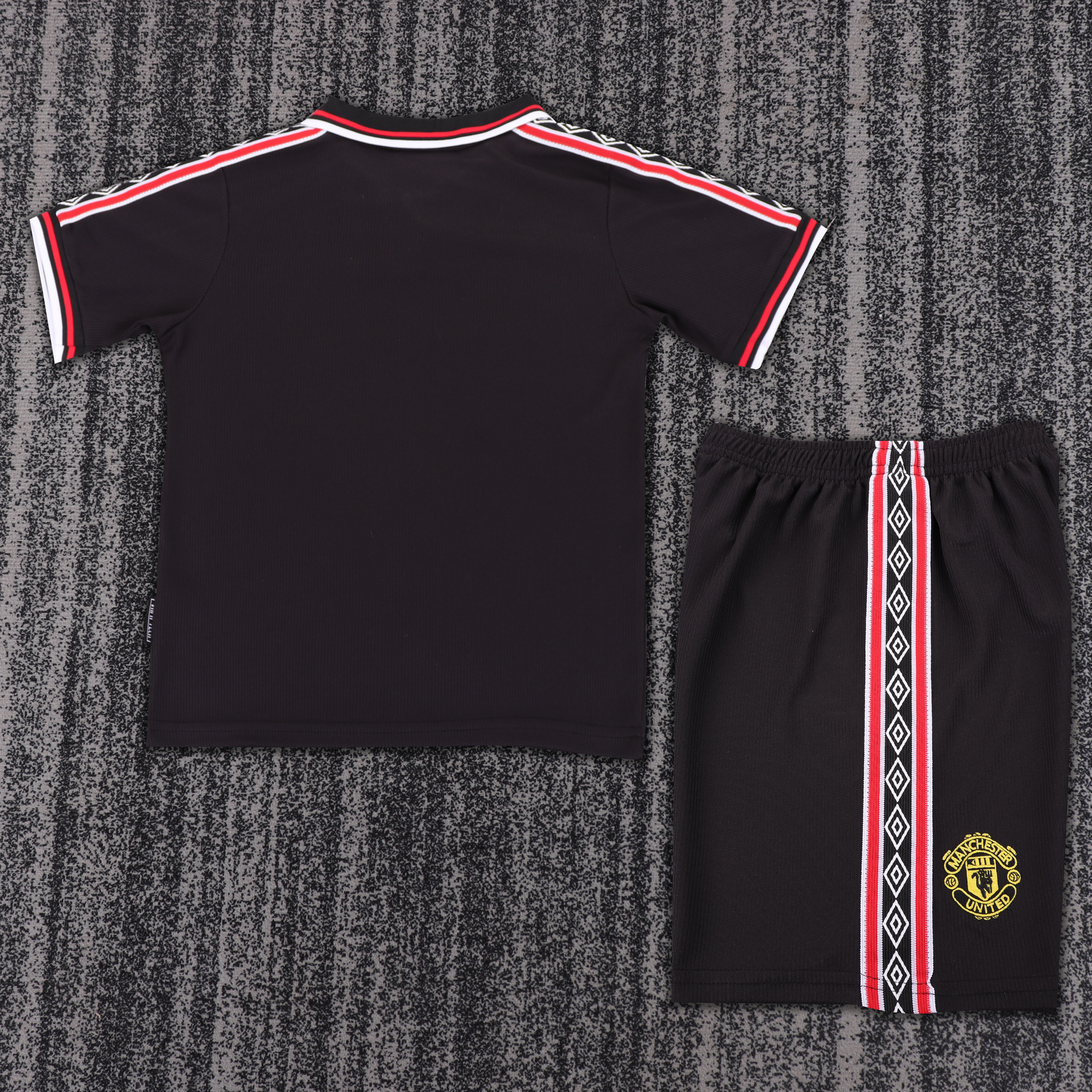 1998-99 Manchester United Away Retro Children's Jersey Set - Fans Edition