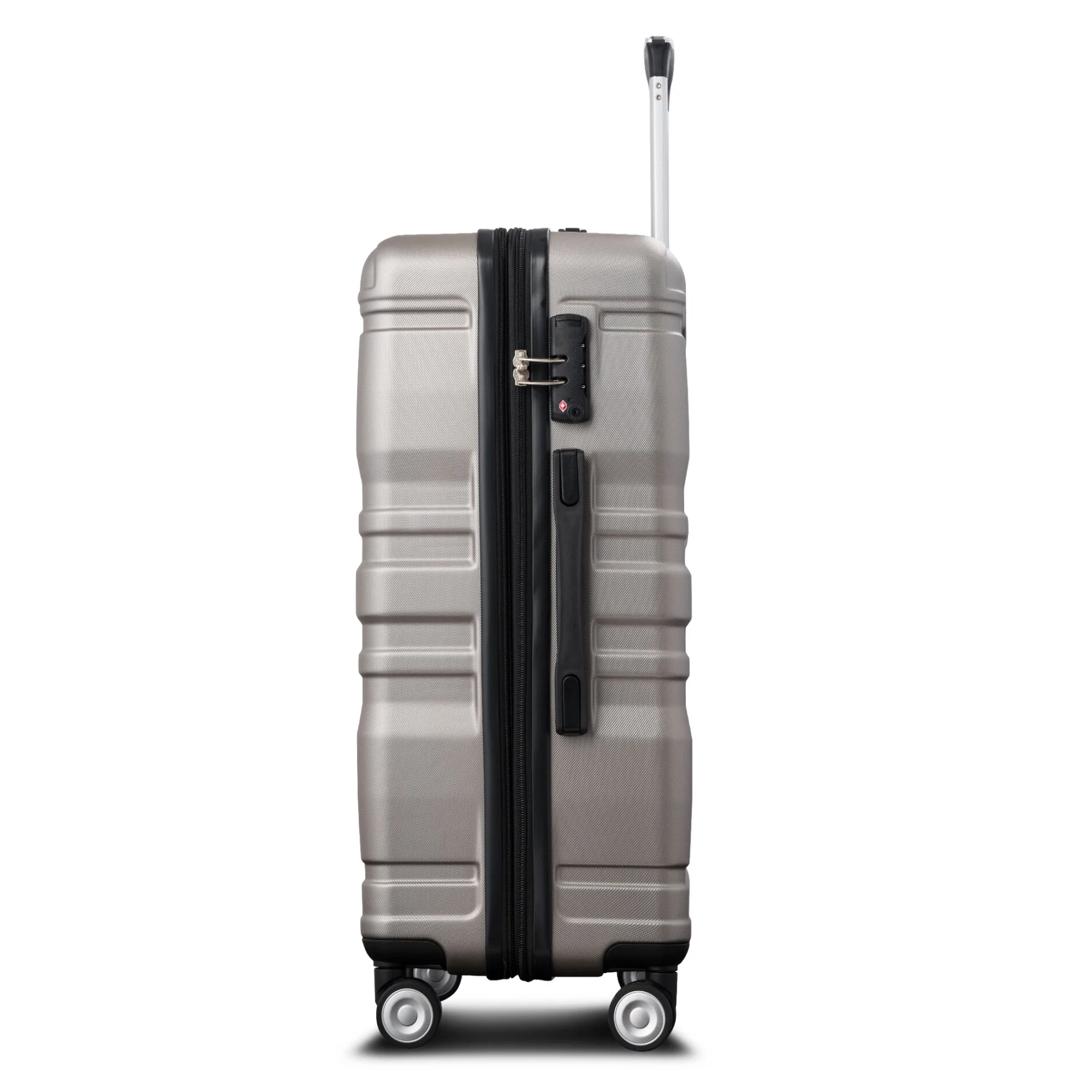 Luggage Sets New Model Expandable ABS Hardshell 3pcs Clearance Luggage Hardside Lightweight Durable Suitcase sets Spinner Wheels Suitcase with TSA Lock 20''24''28''(blue and brown)