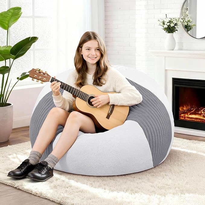 BUBBLEBEAN 2FT Bean Bag Chairs Teardrop Beanbag Chair