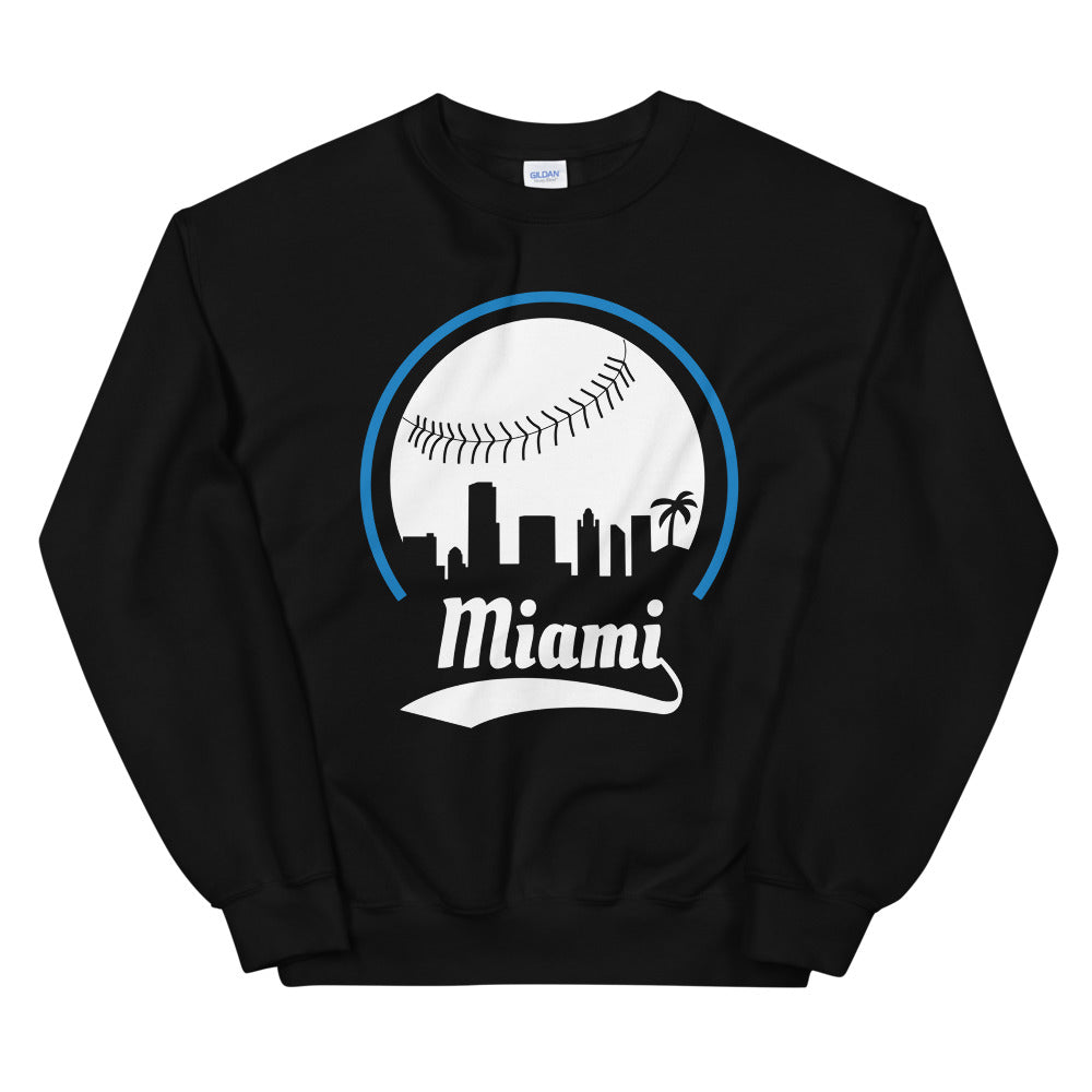 Unisex Miami Marlins Baseball Crewneck Sweatshirt