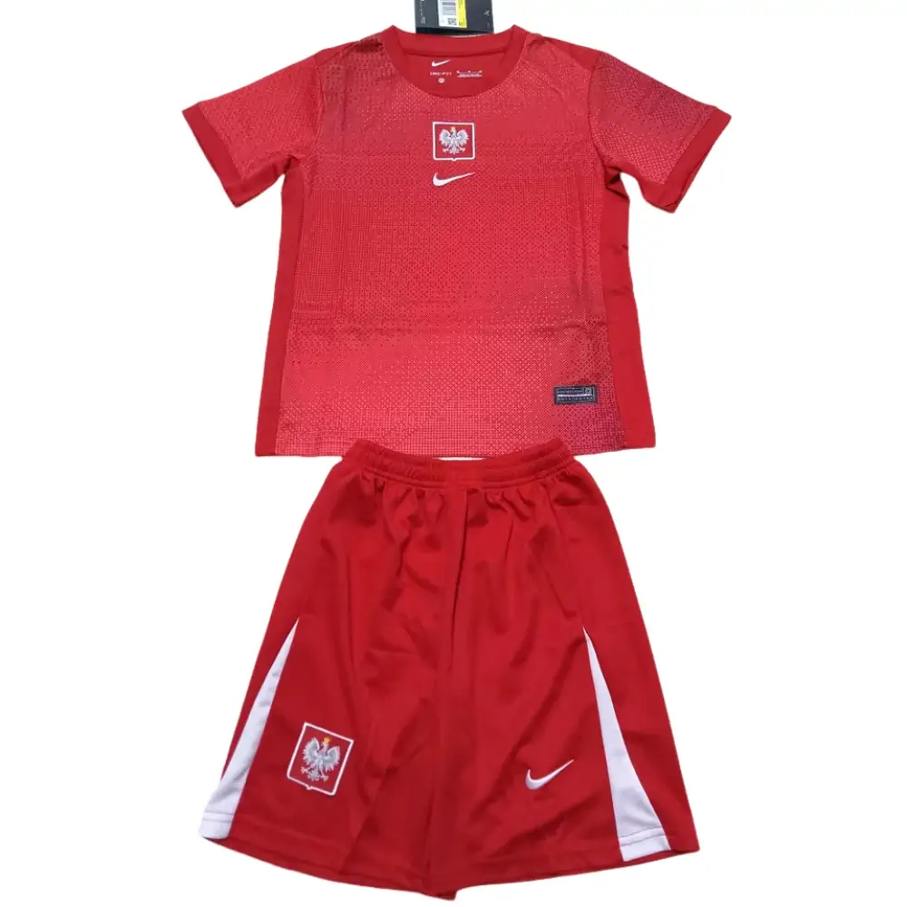 2024-25 Poland Away Match Children's Jersey Set - Fans Edition