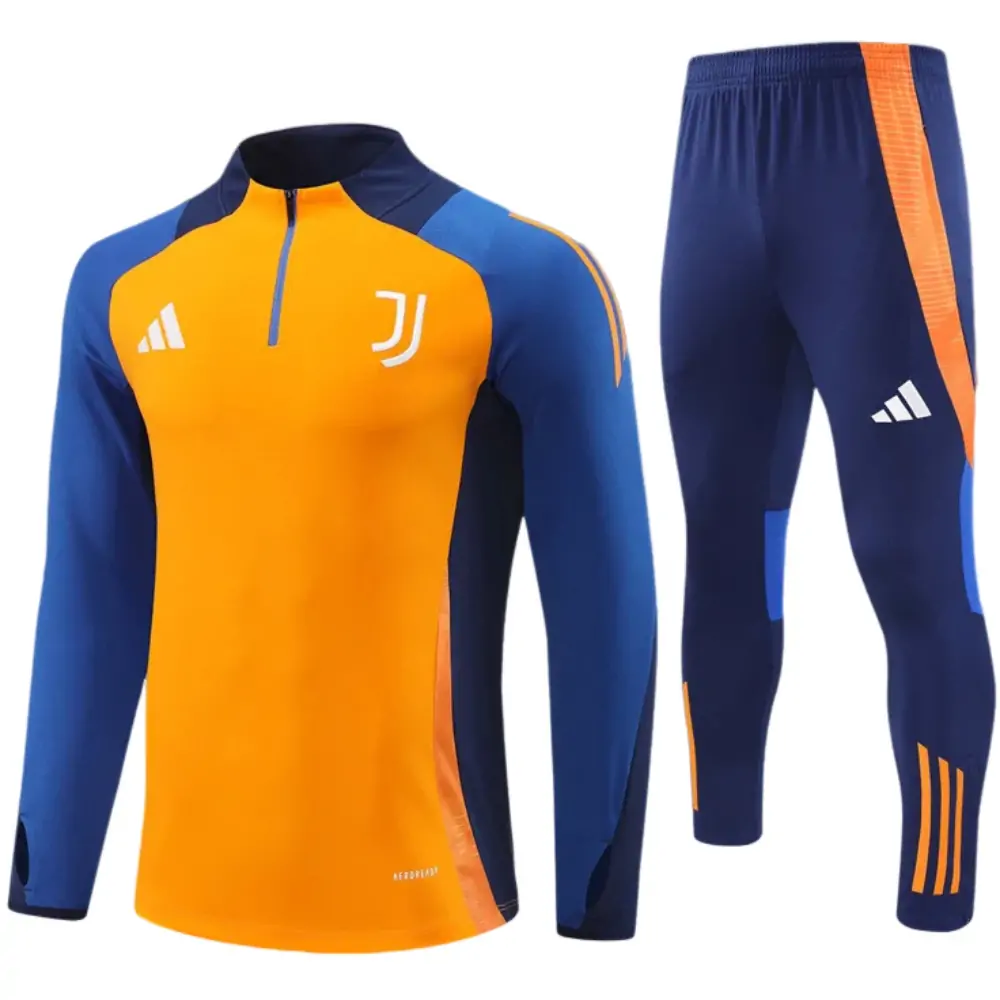 2024-25 New Season Juventus Orange and Yellow Children's Training Jersey