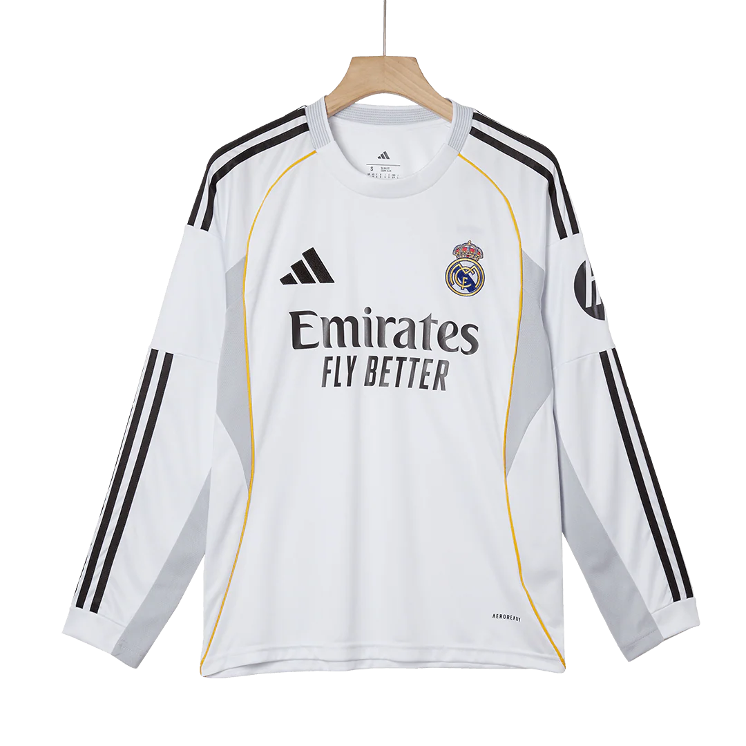 Real Madrid Home Long Sleeve Jersey 2025/26