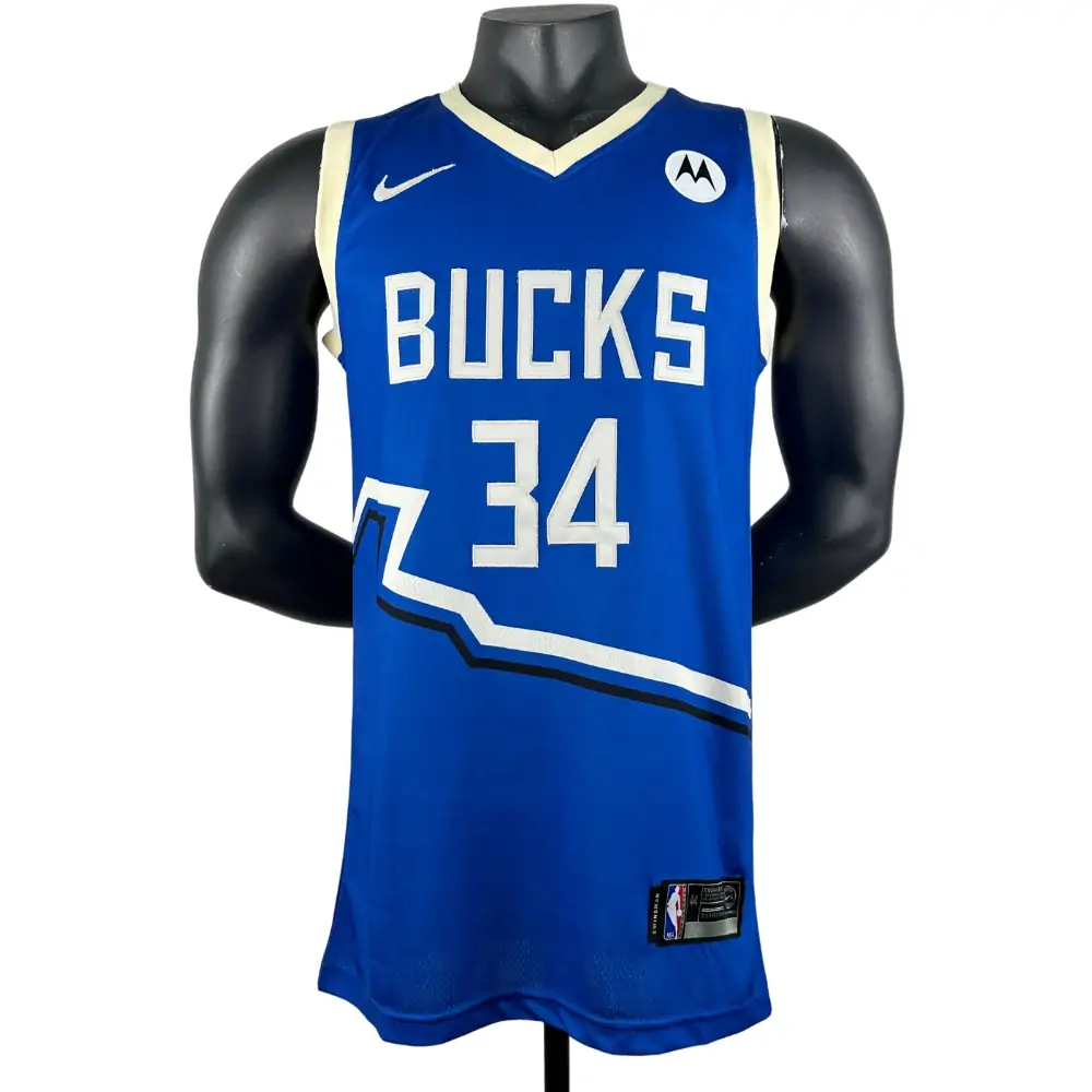 Embroidery 25th season Bucks City Edition No. 34 Antetokounmpo