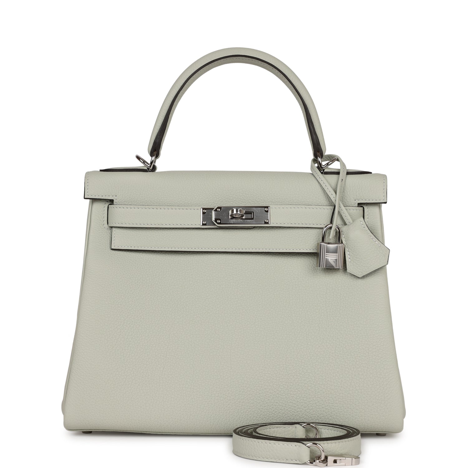 Kelly Retourne 28 Gris Neve Togo Palladium Hardware