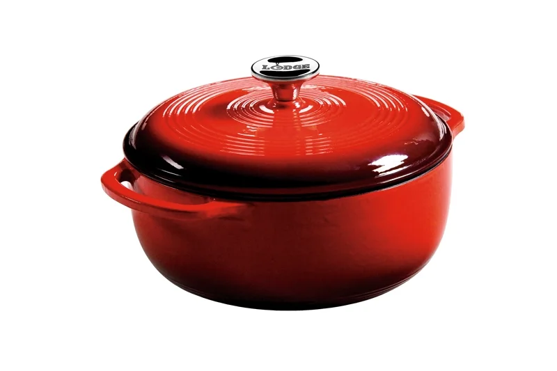 Lodge Cast Iron 4.5 Quart Enameled Dutch Oven, Blue
