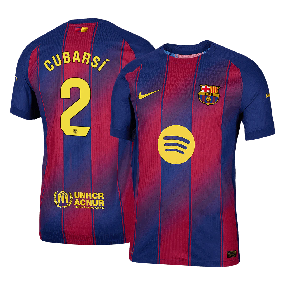 CUBARSÍ #2 Barcelona Home Player Version Soccer Jersey 2025/26