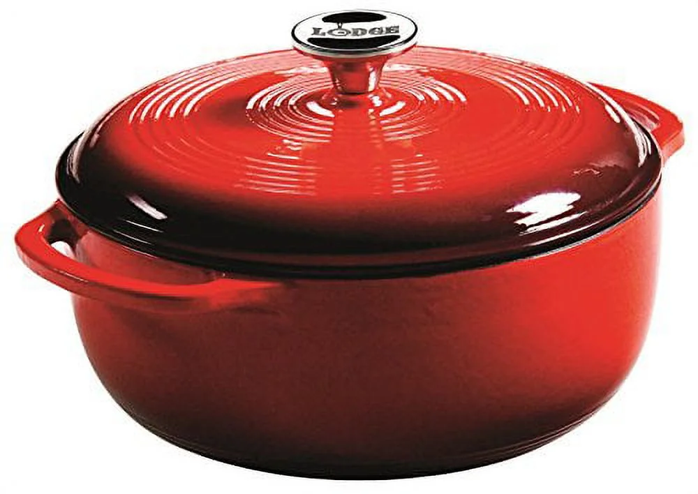 Lodge Cast Iron 4.5 Quart Enameled Dutch Oven, Blue