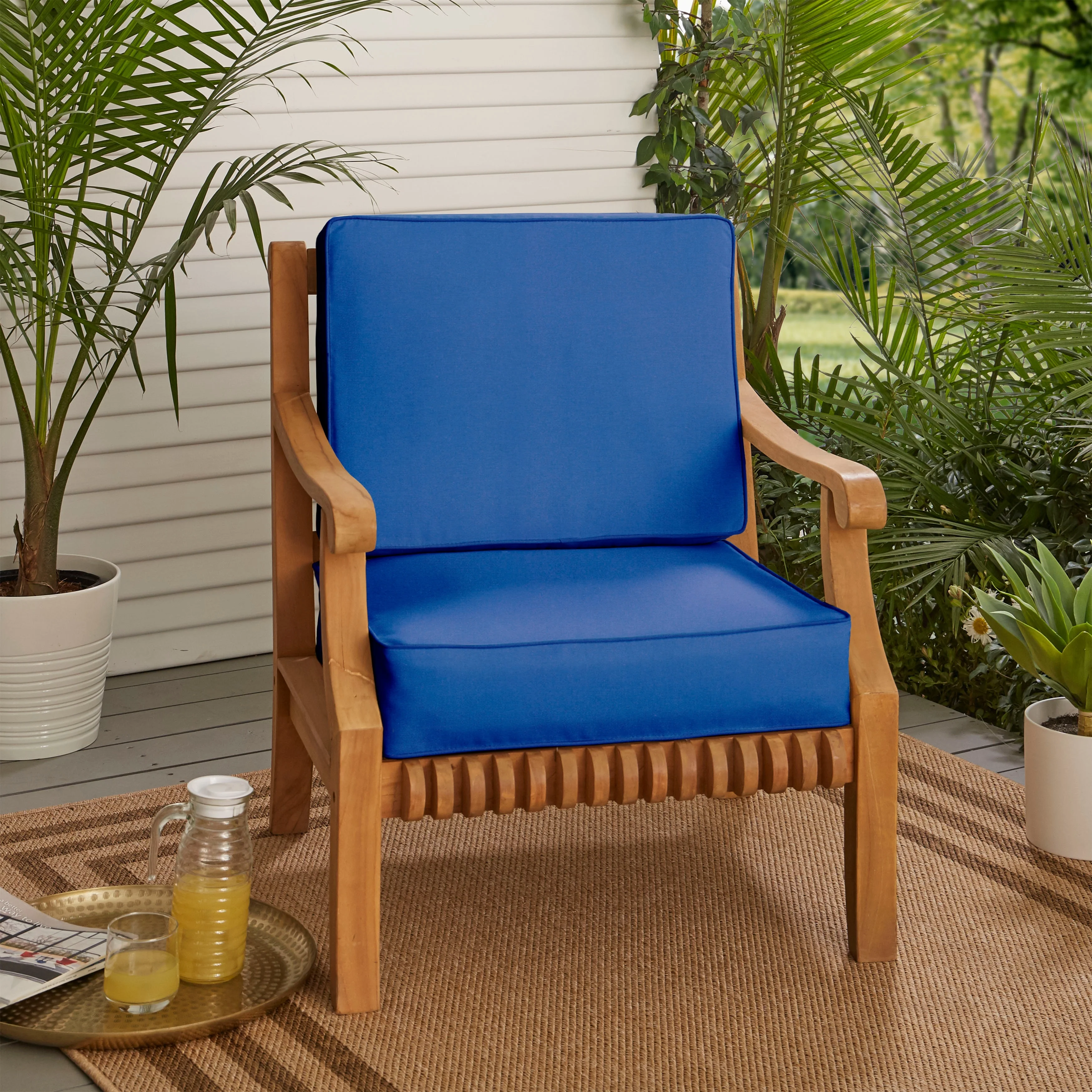 Mozaic Company Sunbrella Indoor/ Outdoor Corded Chair Cushion Set - 22