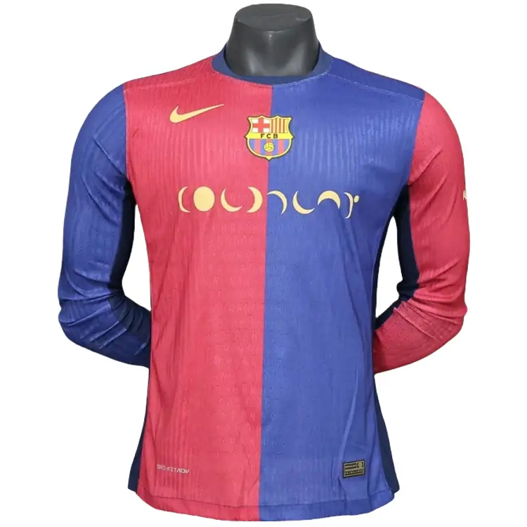 2025-26 Barcelona Main Long Sleeve Jersey - Player Edition