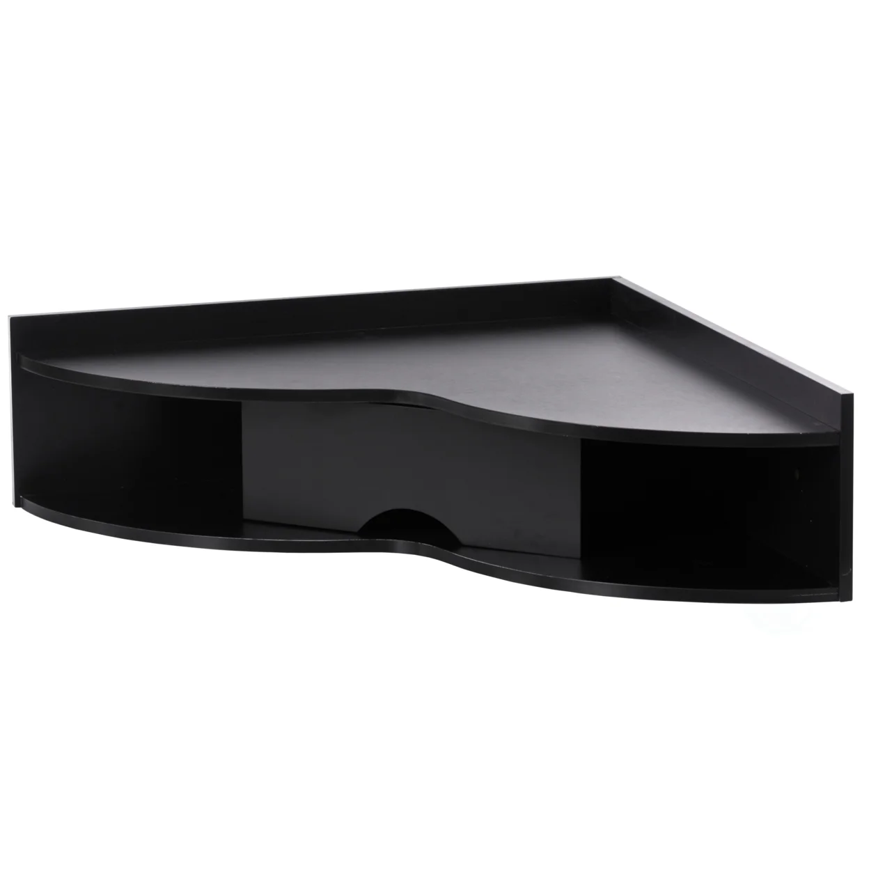 Corner Desk Heart  Shaped Wall Mounted Office Table with Drawer and Two Shelves Computer Writing Desk