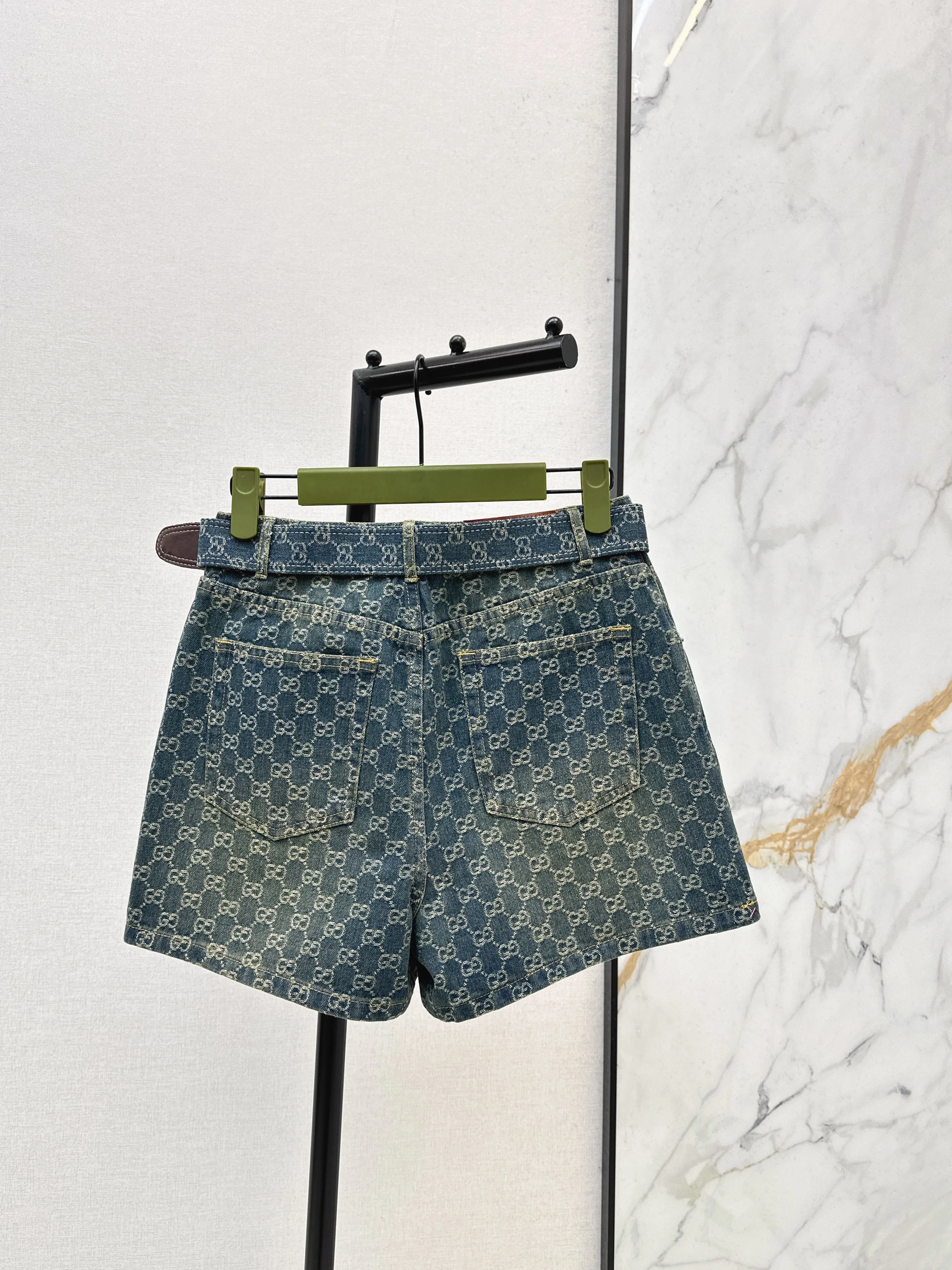 26SS New Spring/Summer Jacquard Denim Shorts