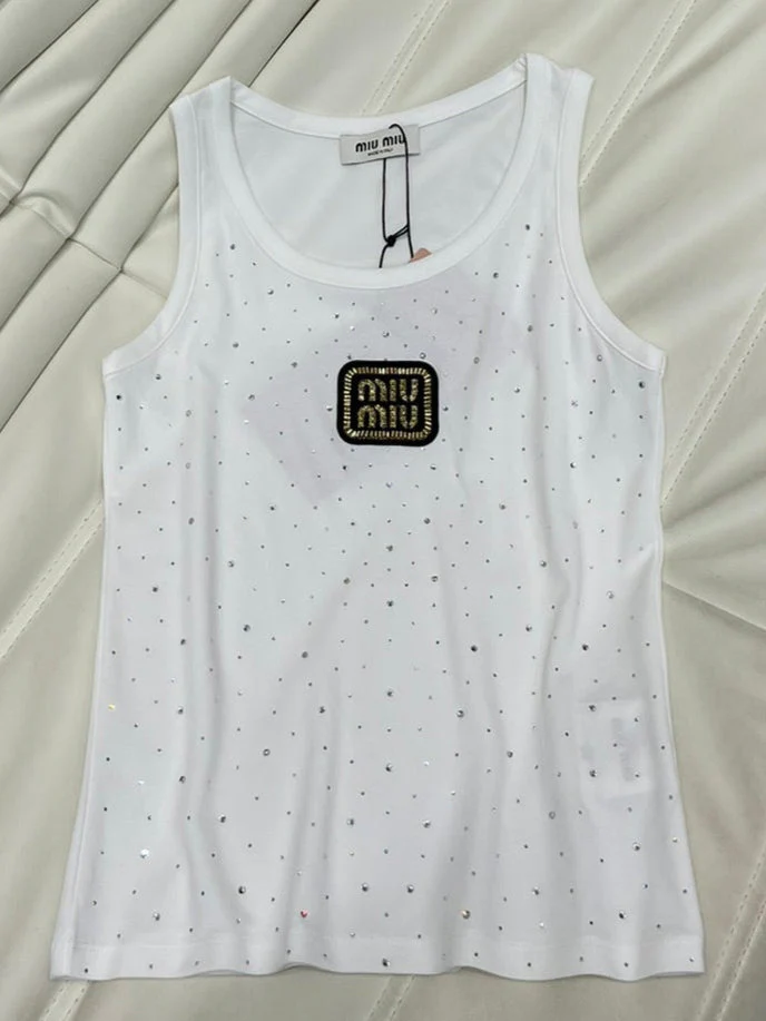 Solid color versatile fashion 𝐔 collar vest