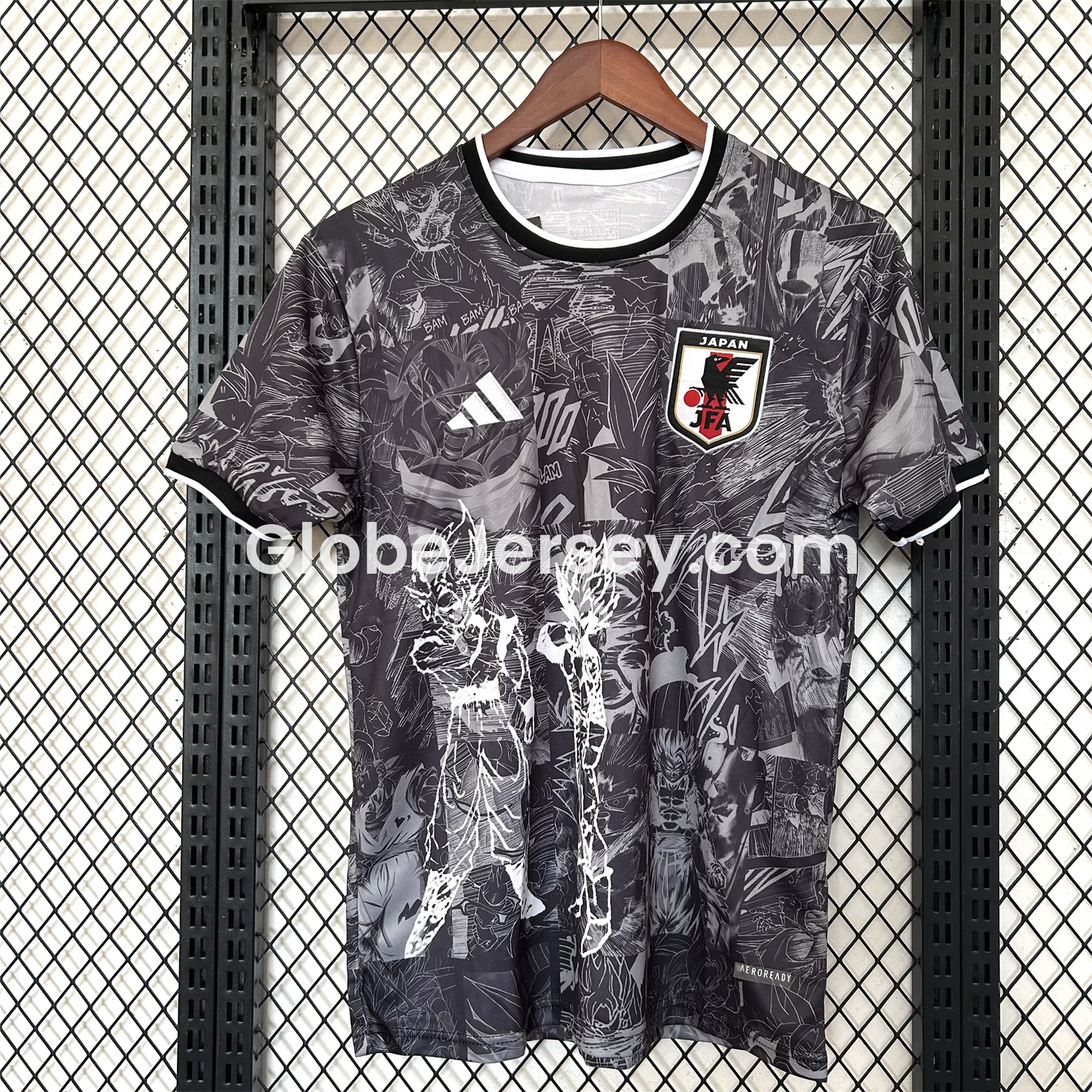 Japan 25-26 White Stroke Wukong Black Jersey - Fans Version