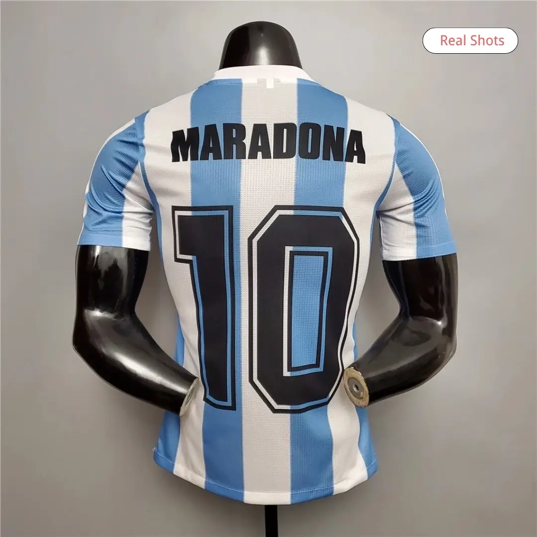 Maradona #10 Argentina 1986 Home Retro Football Jersey - Player Version