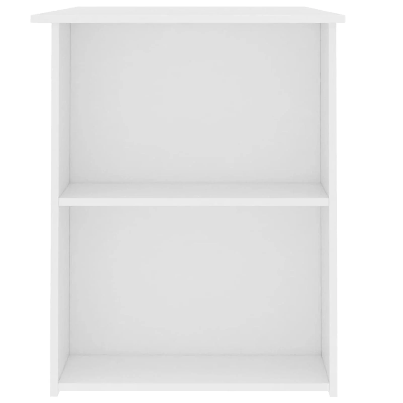 moobody Computer Desk with Storage Shelves Engineered Wood Writing Desk Gaming Table White Home Office Furniture 43.3 x 23.6 x 28.7 Inches (W x D x H)