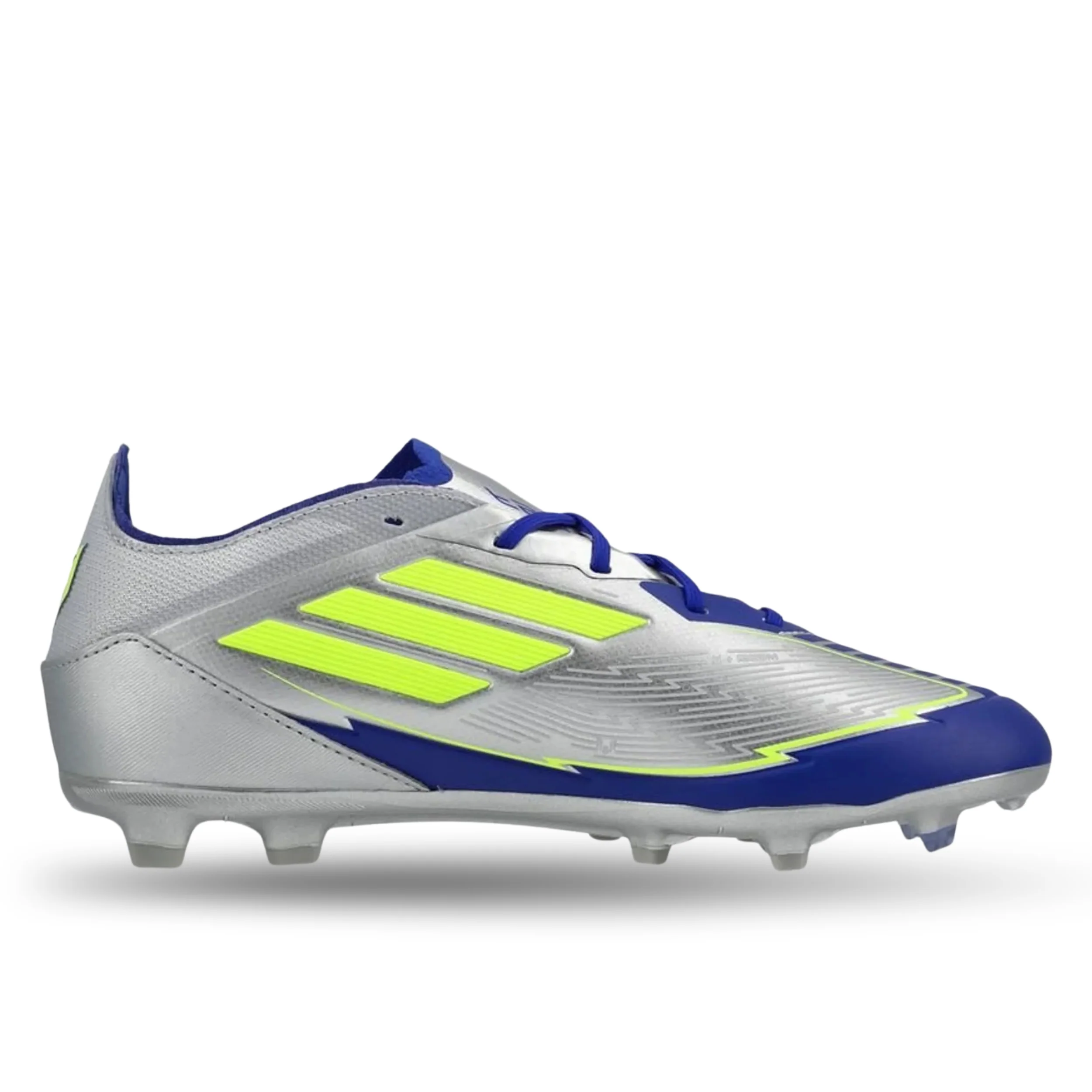 adidas Jr. F50 Messi Elite FG Soccer Cleats (Silver Metallic/Lucid Blue)