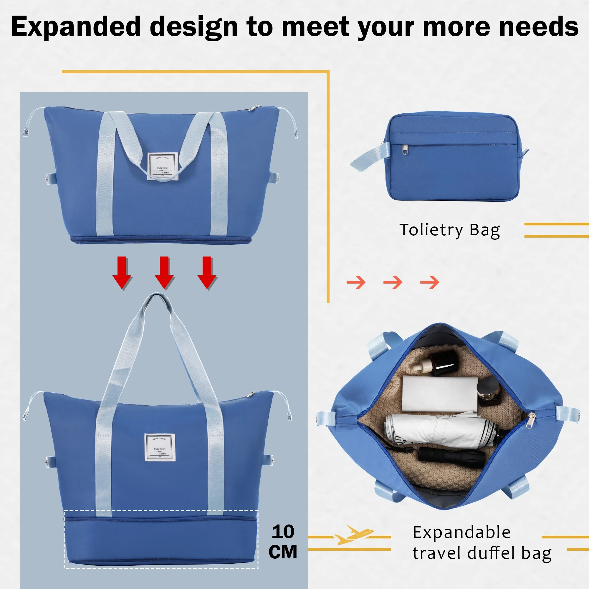 imerelez 2 Piece Luggage Set with Bags Expanable Spinner Wheels ABS Lightweight Suitcase with TSA Lock 20inch+28inch