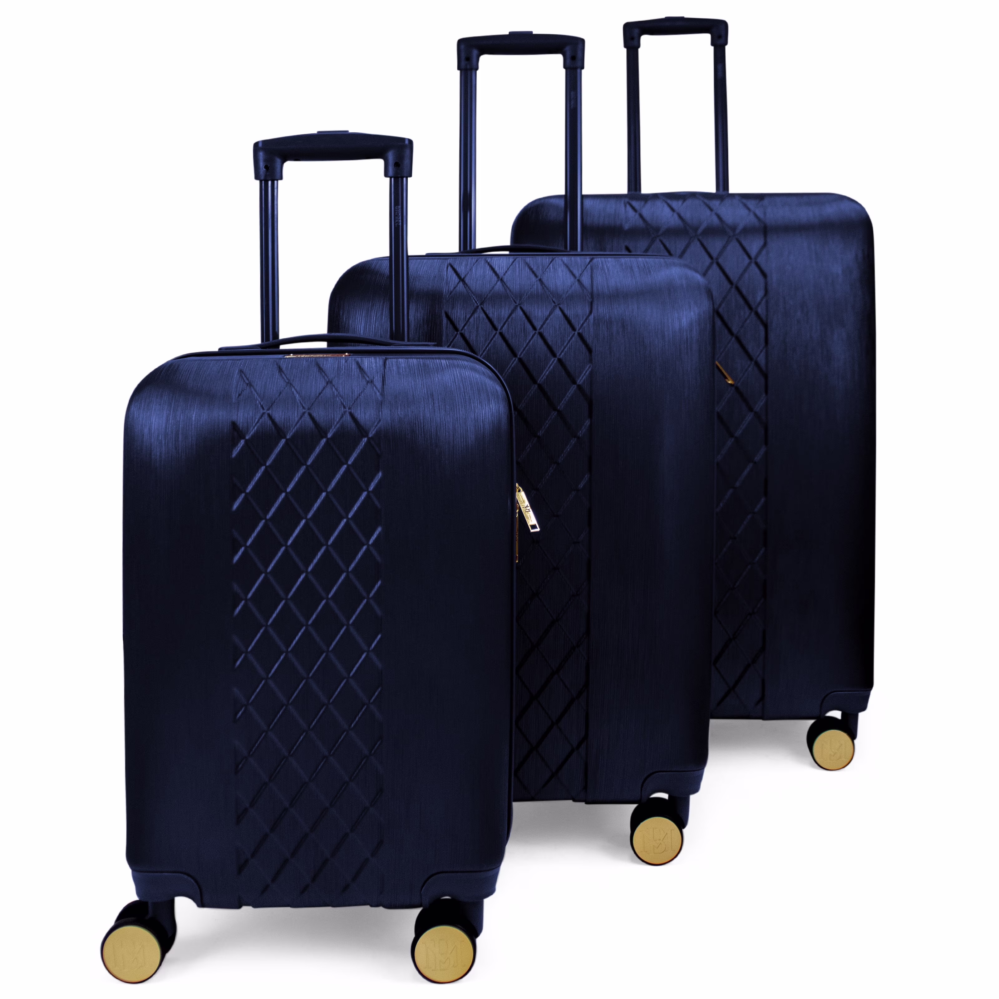 BADGLEY MISCHKA Diamond 3 Piece Expandable Luggage Set (Burgundy)