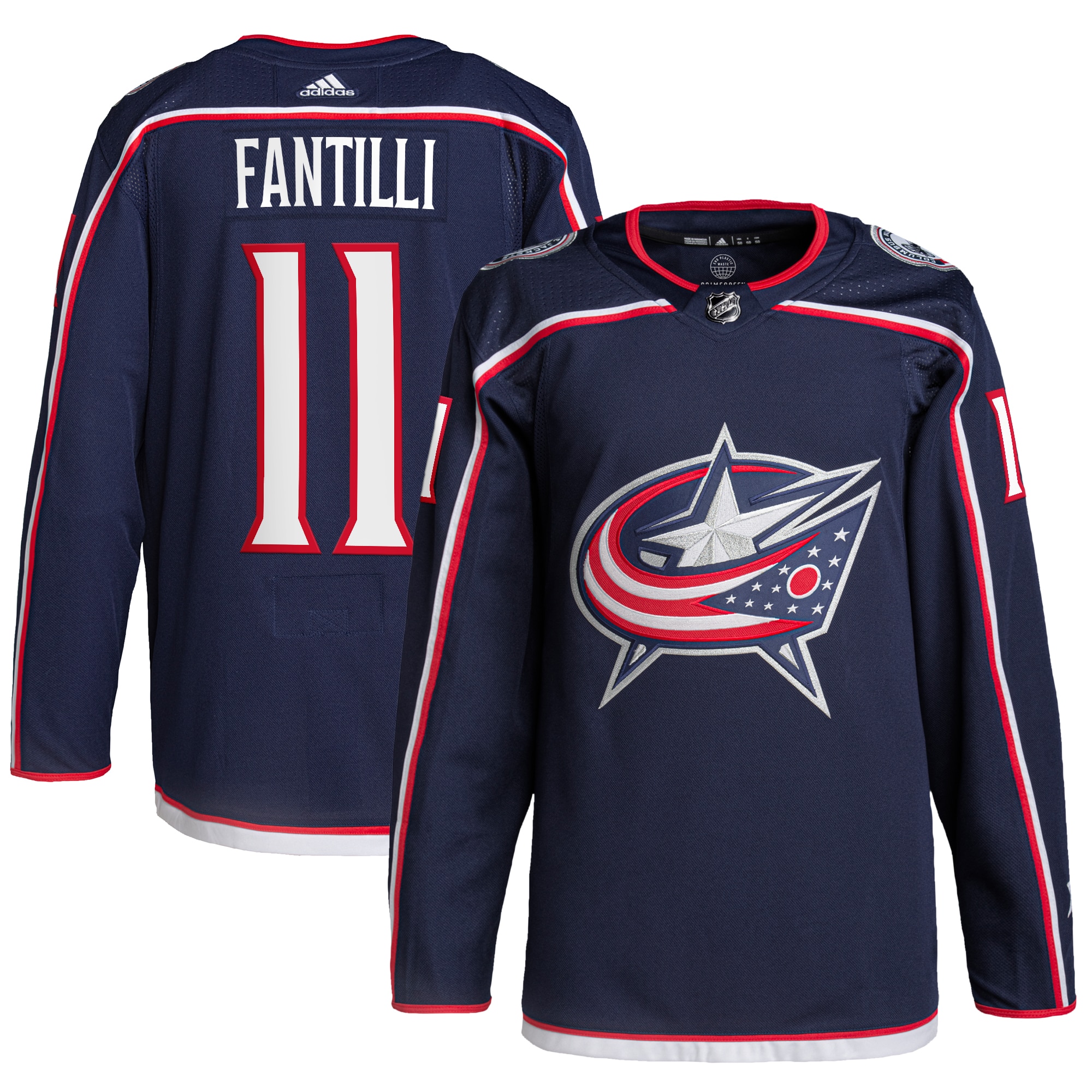 Adam Fantilli Columbus Blue Jackets  Home Primegreen  Pro   Jersey – Navy