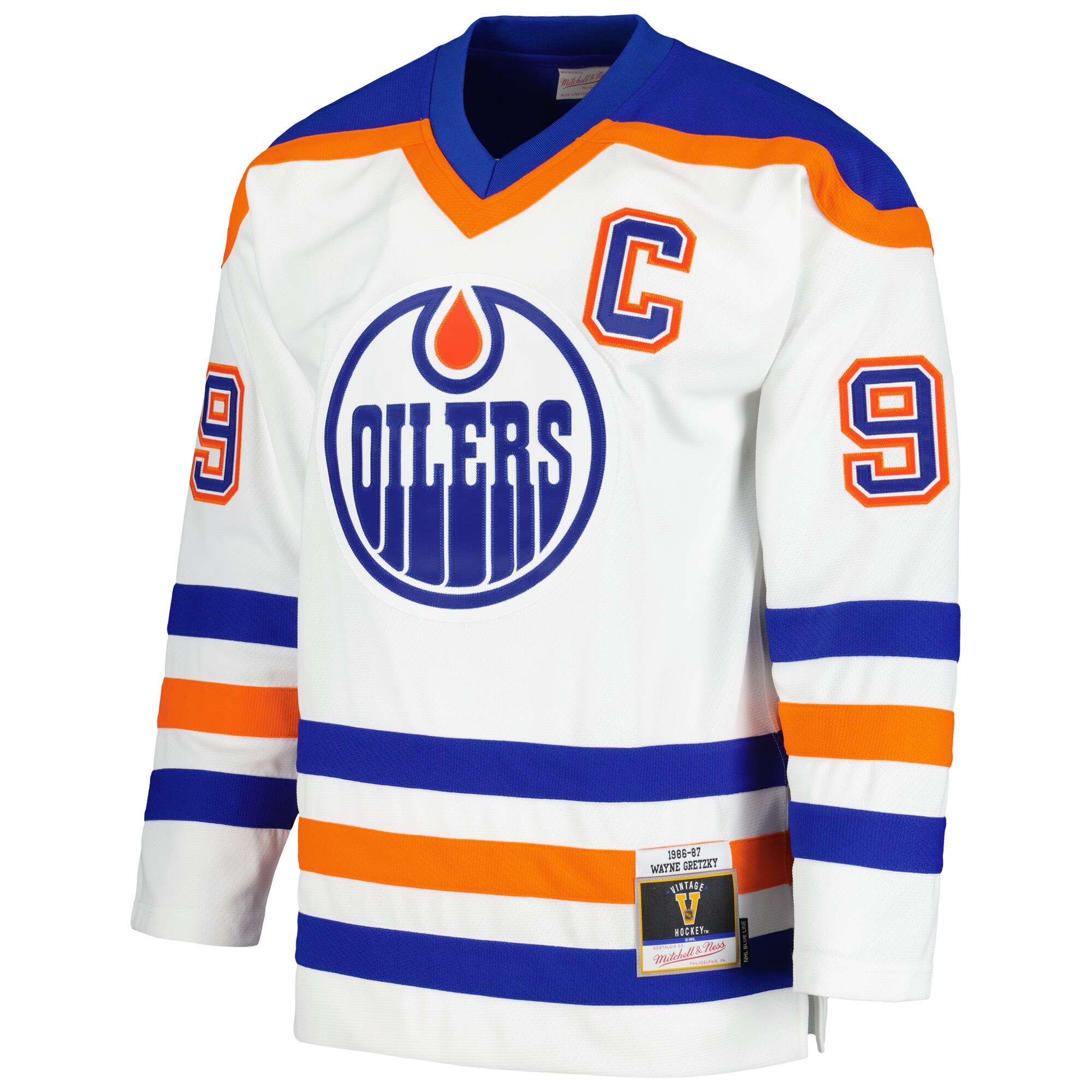 Wayne Gretzky Edmonton Oilers Mitchell & Ness  1986/87 Blue Line   Jersey – White