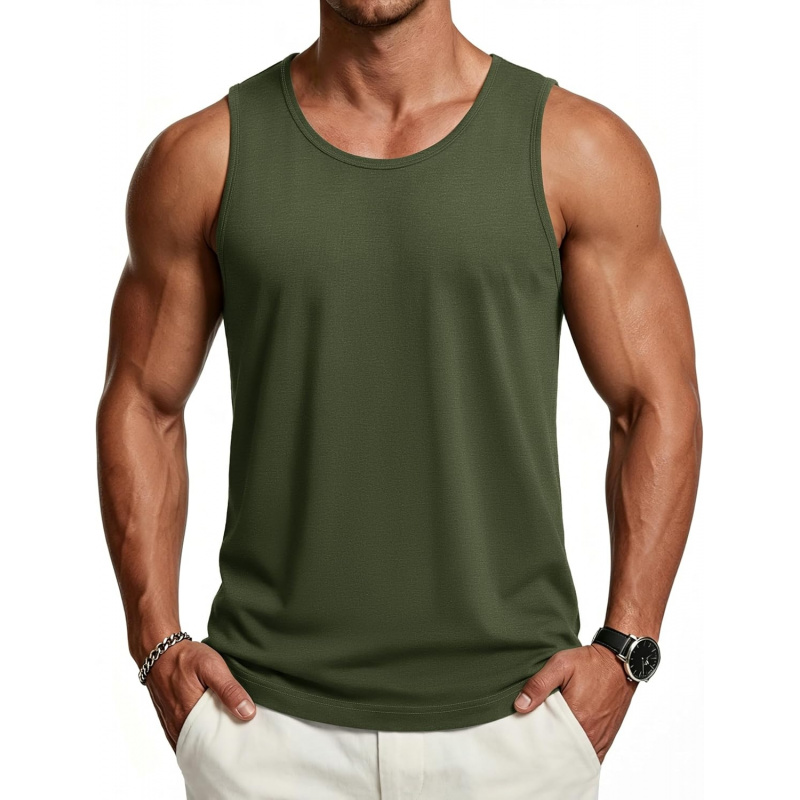 Men's Tank Top UPF 50+ Sleeveless Shirt Cotton Moisture