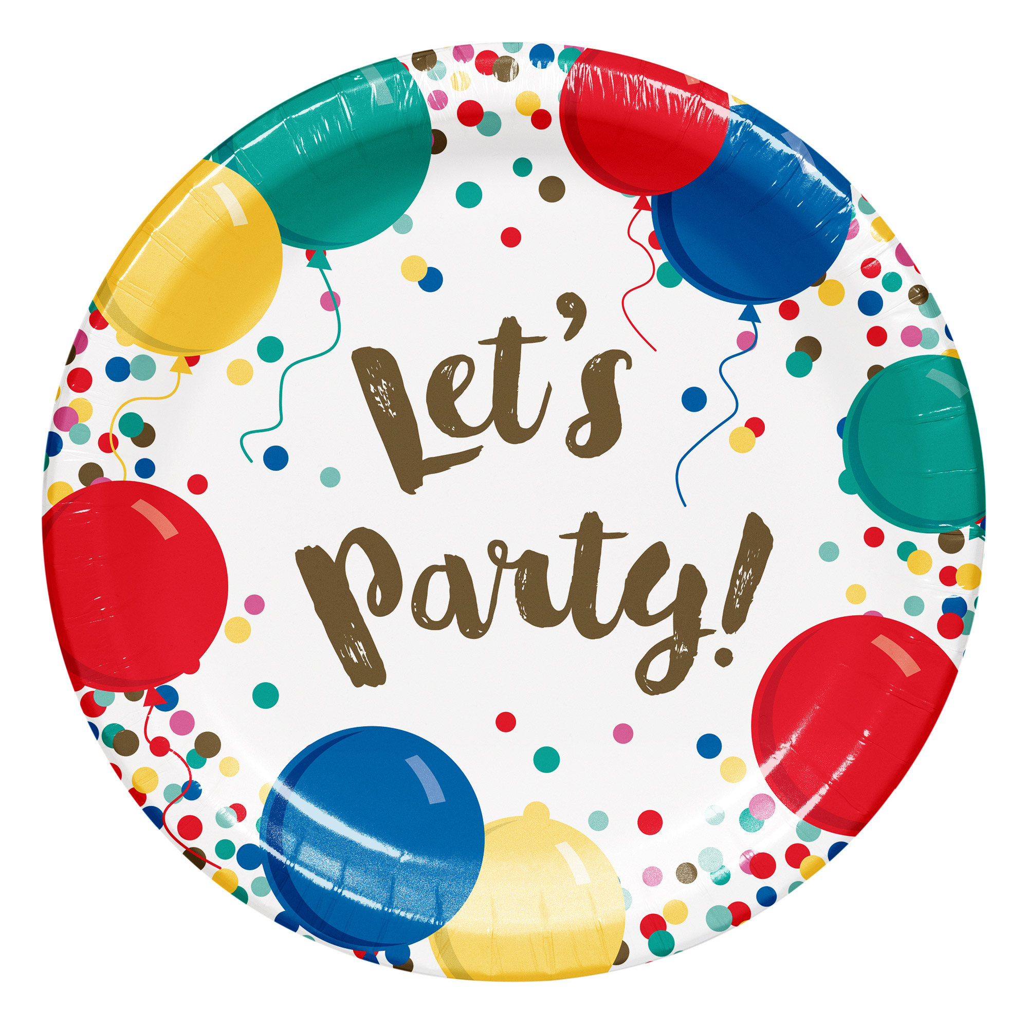 Artstyle Paper Plate & Napkin Bundle, Confetti Celebration, 200-count