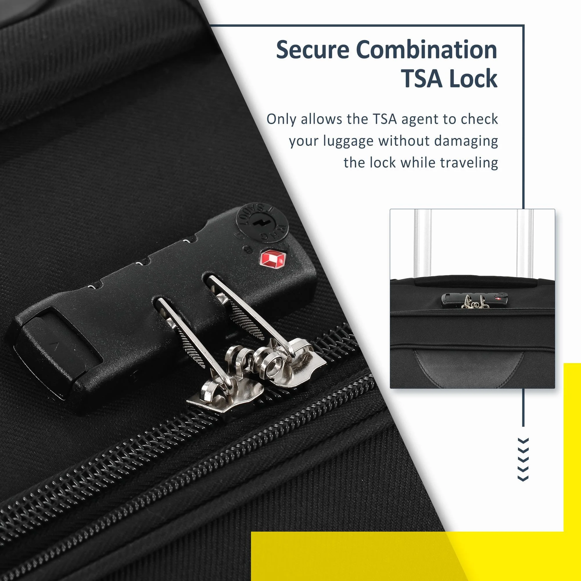 Zimtown 22in 26in 30in Softside Luggage, Expandable 3 Piece Set Suitcase Lightweight Luggage Travel Set, Black