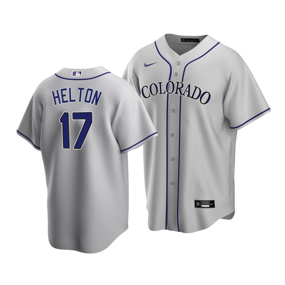 Men's Colorado Rockies Todd Helton Replica Road Jersey - Gray