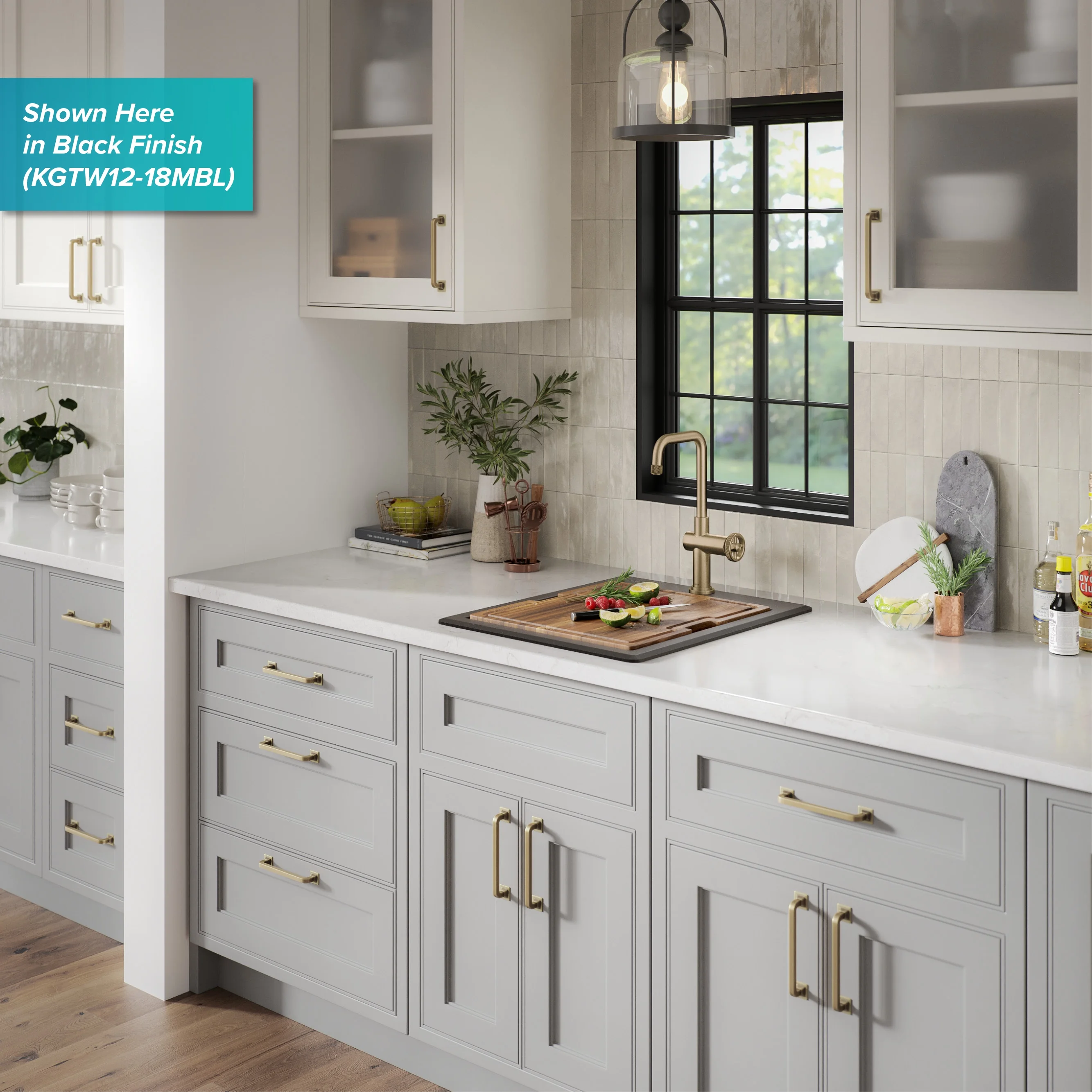 KRAUS Bellucci 18 Granite Composite Workstation Drop-In Top Mount Single Bowl Kitchen Bar Sink in White with Accessories