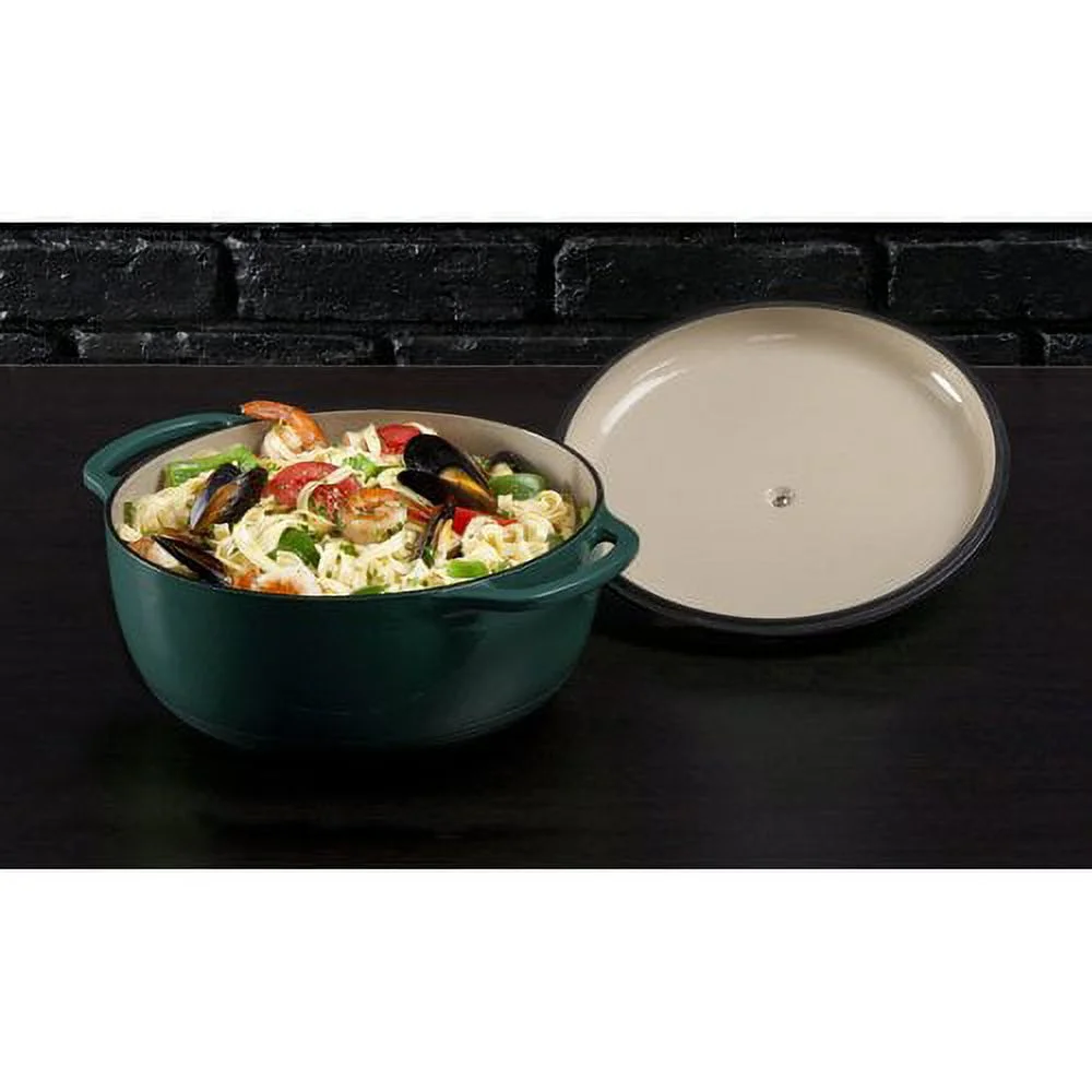 Lodge Enameled Cast Iron 6 Quart Blue Dutch Oven & Cover
