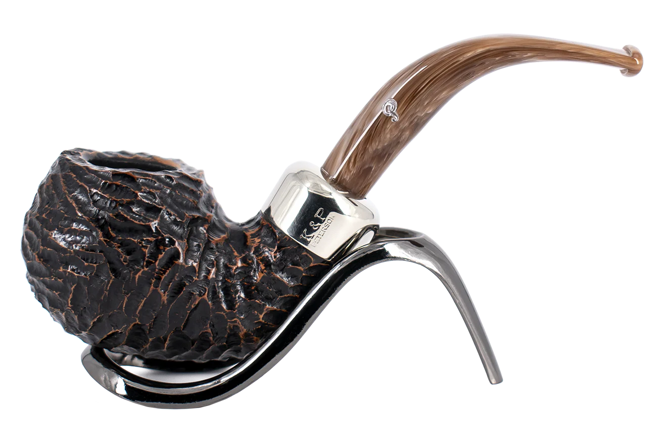 Peterson of Dublin Derry Rusticated Briar Smoking Pipe - Shape XL02 - 9mm