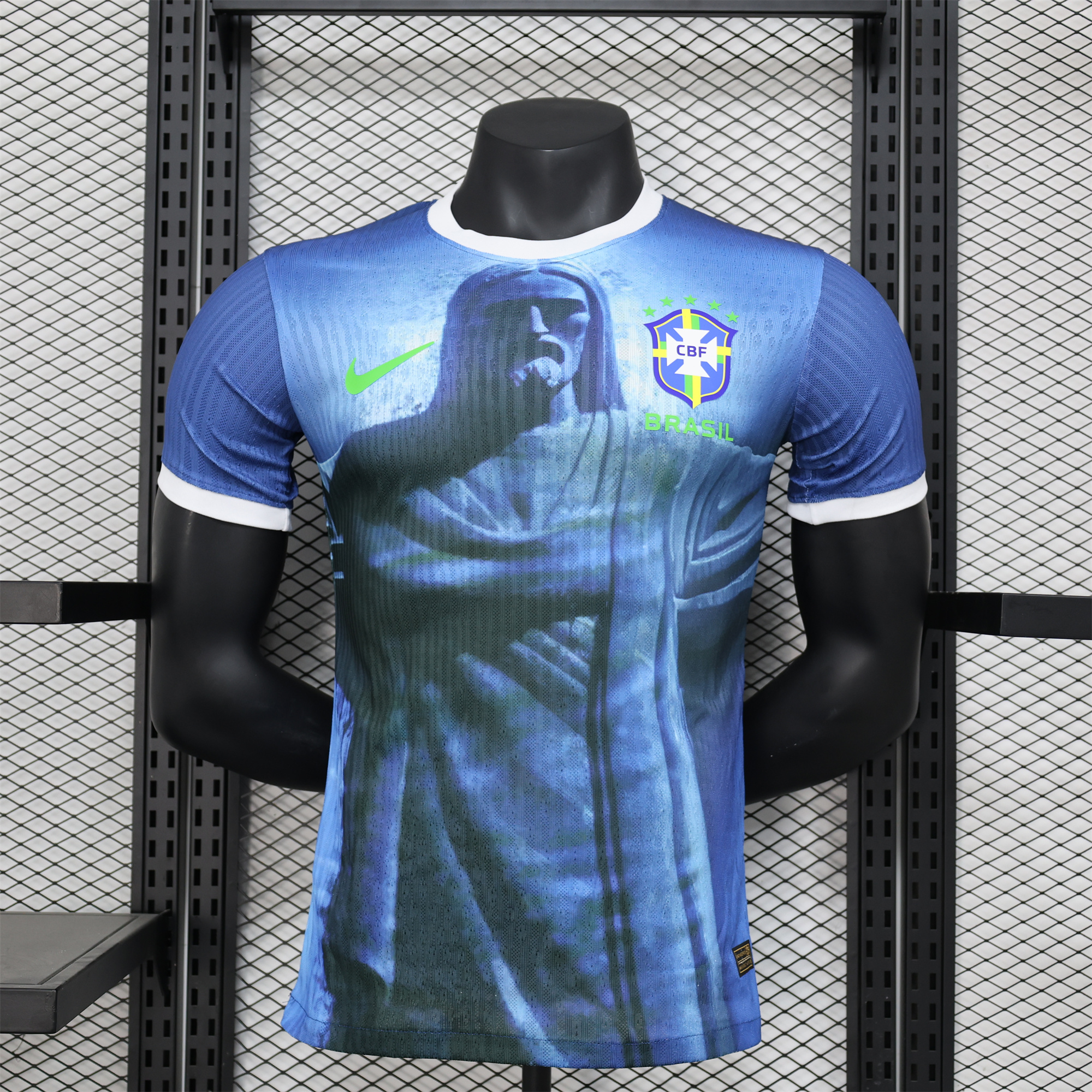 Brazil 2024 Blue Christ the Redeemer Statue Jersey - Player Version
