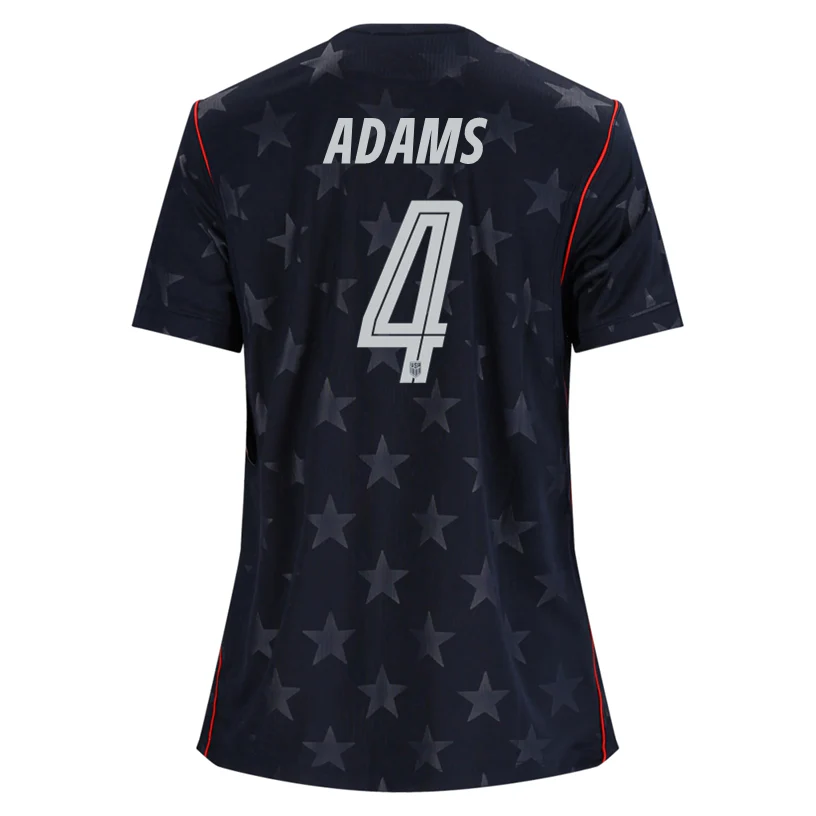 Nike Women's Adams United States Away Stadium Jersey 2026 (Dark Obsidian/Pure Platinum)