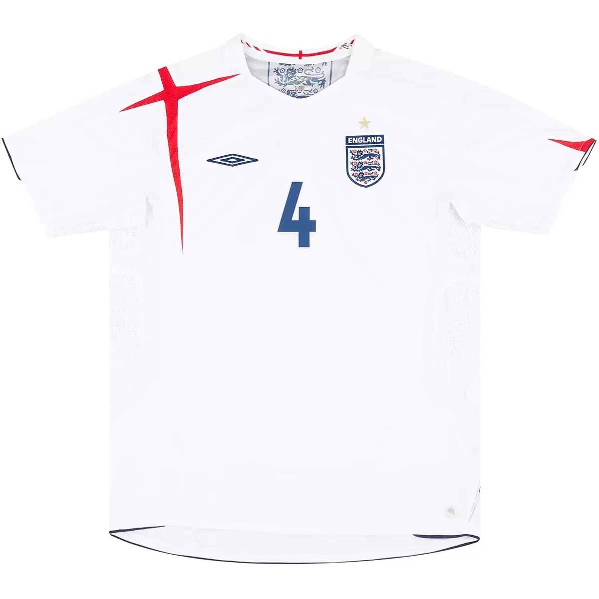 Gerrard #4 Retro England 2006 Home Football Jersey